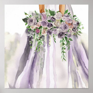 Romantic och Mauve, Möhippa Cascading Bouquet 2. Poster