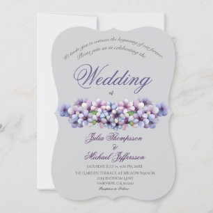 Romantic och Poetic Pastel Lilac Watercolor Inbjudningar