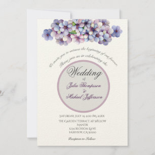 Romantic och Poetic Pastel Lilac Watercolor Inbjudningar