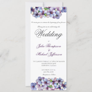 Romantic och Poetic Pastel Lilac Watercolor Inbjudningar