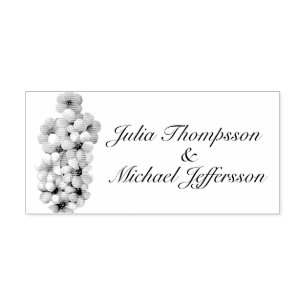 Romantic och Poetic Pastel Lilac Watercolor Självfärgande Stämpel