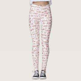 Romantic Ord Valentines day Leggings
