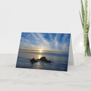 Romantic Pacific Ocean Sunset Kort