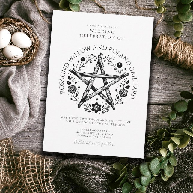 Romantic Pagan Wicca Bröllop Inbjudningar (Skapare uppladdad)