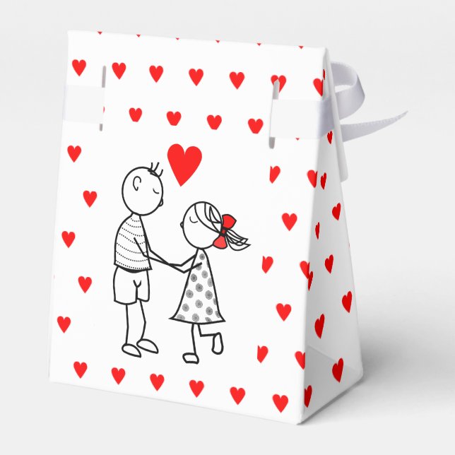 Romantic par Gift Box Kärlek Presentaskar (Baksidan Sidan)