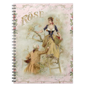 Romantic Paris Älskare rosa shabbychic Anteckningsbok