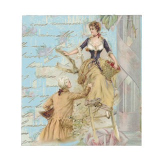 Romantic Paris Älskare Shabbychic Blue Anteckningsblock