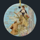 Romantic Paris Älskare Shabbychic Blue Julgransprydnad Keramik<br><div class="desc">LeahG:s häpnadsväckande,  slumrande,  sönderfallande stil-design med två parisiska älskare,  ett vintage gammalt stil-par. Romantisk baby blue bakgrund,  blommor,  blommar,  man,  kvinna,  träd. Fantastiskt bräckliga tillbehör,  presenter och dekorativa artiklar för ditt hem. Sjabbyiska,  roliga,  tematiska tillbehör är oerhört populära och trender. Dessa artiklar skulle göra topparna till tillfällen.</div>