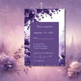 Romantic Paris Bröllop | LilaFloral & Eiffel Torn OSA Kort