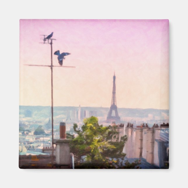 Romantic Paris Eiffel Torn Magnet (Framsidan)