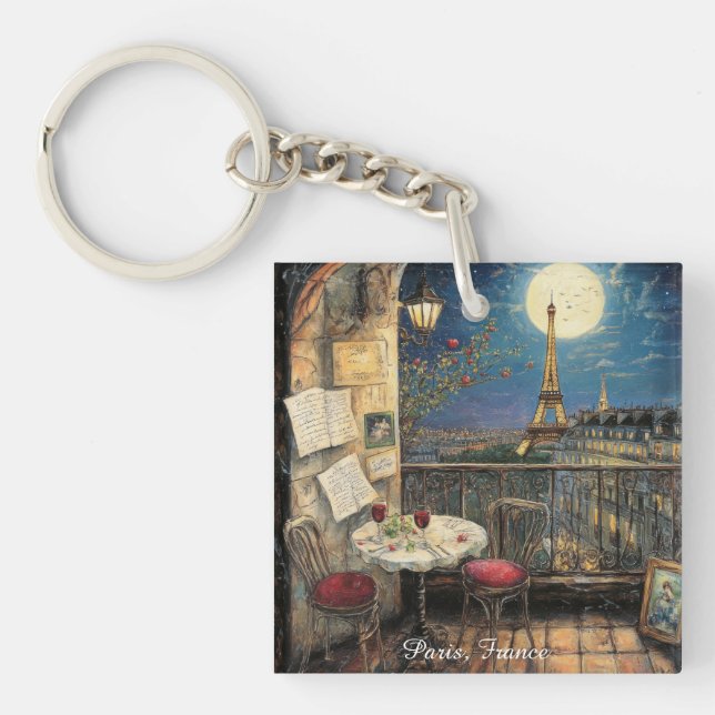 Romantic Paris France Eiffel Tower Illustration (Framsidan)