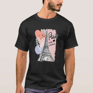 Romantic Paris Mon Kärlek Paris My Kärlek Eiffel T Shirt