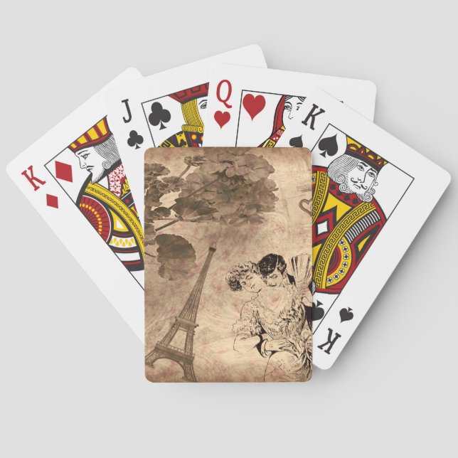 Romantic Paris Vintage Kortlek (Baksidan)