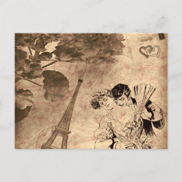 Romantic Paris Vintage Vykort