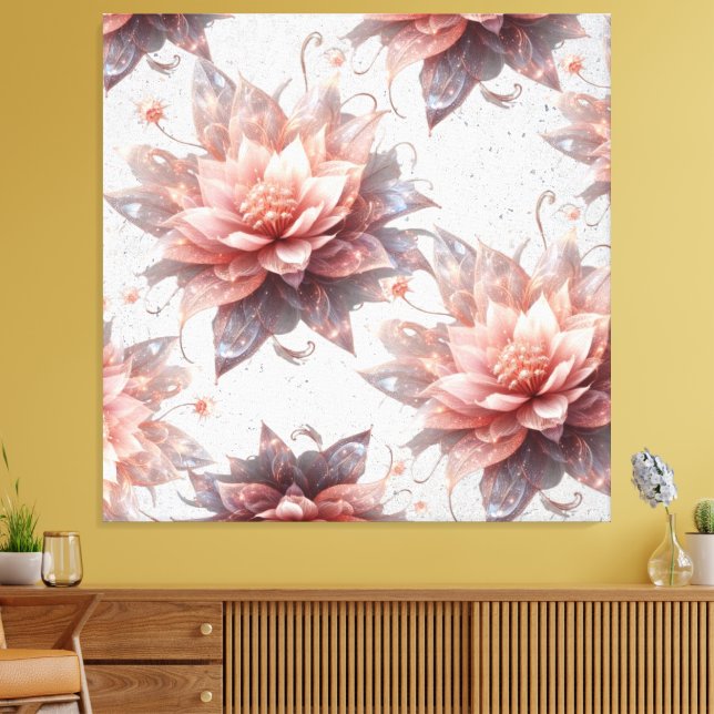 Romantic Pastel Floral Canvas – Luxury Home Decor (Insitu (Vardagsrum))
