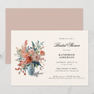 Romantic Pastel Flower Bouquet Möhippa Inbjudningar