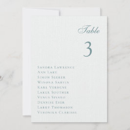 Romantic pastel flowers Wedding Table Seating Card Inbjudningar