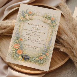 Romantic Pastel Graduation Party Inbjudningar