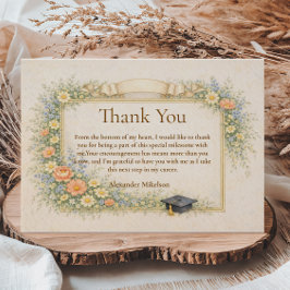 Romantic Pastel Graduation Party Tack Kort