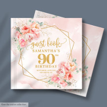 Romantic Pastel Rosa Guld Peonies 90:e födelsedag
