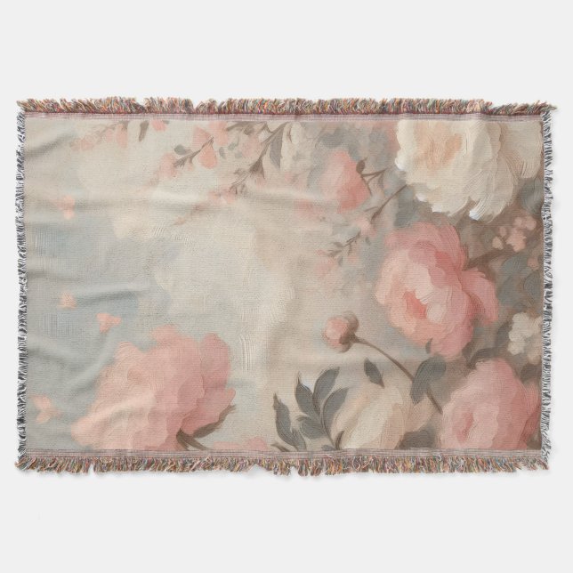 Romantic Pastel Valentine Bouquet Filt (Framsidan)