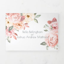 Romantic Peach Ro Blommigt