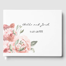 Romantic Peach Ro Blommigt Bröllop