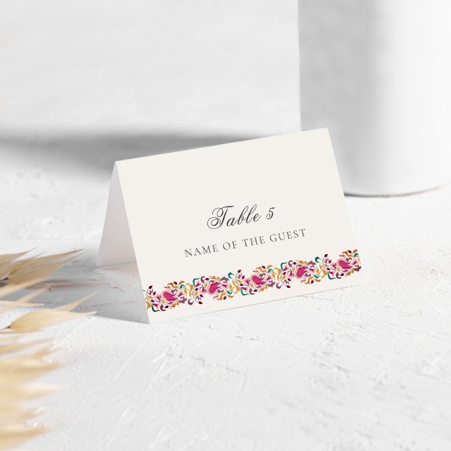 Romantic Pearl Swan Floral Wedding Place Card Bordsnummer (Skapare uppladdad)