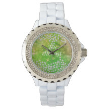 Romantic Pearls Grönt eWatch Watch Watch