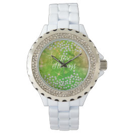 Romantic Pearls Grönt eWatch Watch Watch Armbandsur