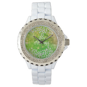 Romantic Pearls Grönt eWatch Watch Watch Armbandsur