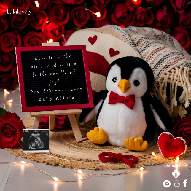 Romantic Penguin Gravid Meddelande (Skapare uppladdad)