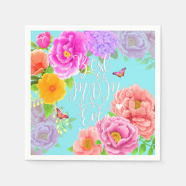 Romantic Peonies Garden Blue Best Mamma Pappersservett