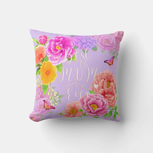 Romantic Peonies Garden Lila Best Mamma Kudde (Framsida)