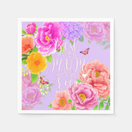 Romantic Peonies Garden Lila Best Mamma Pappersservett