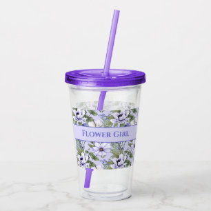 Romantic Periwinkle Blommigts Lavender Flower Girl Take Away Mugg