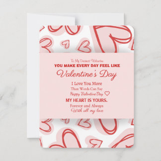 Romantic Personalized Valentine's Day Card  Anteckningskort