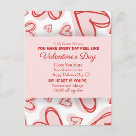 Romantic Personalized Valentine's Day Card  Helg Vykort