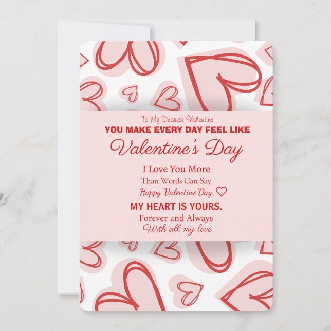Romantic Personalized Valentine's Day Card  Julkort (Framsida)