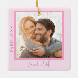 Romantic Photo Honeymoon Ornament