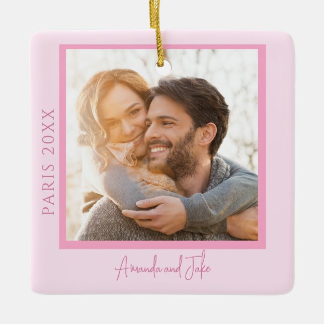 Romantic Photo Honeymoon Ornament (Framsida)