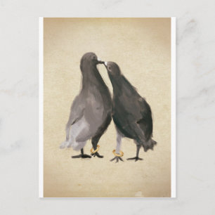 Romantic Pigeons Vykort