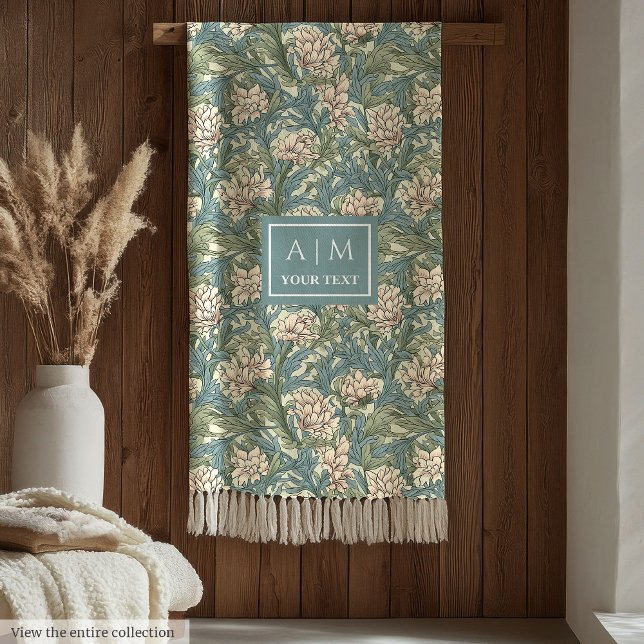 Romantic Pimpernel Morris Inspired Anpassningsbar  Fleecefilt (Romantic Pimpernel Morris Inspired Custom Blanket)