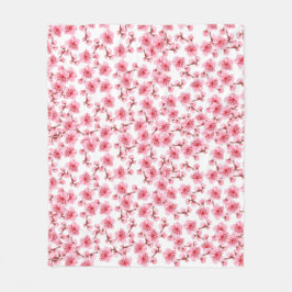 Romantic pink Cherry blosson Fleecefilt