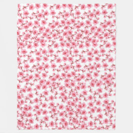 Romantic pink Cherry blosson Fleecefilt