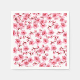 Romantic pink Cherry blosson Pappersservett