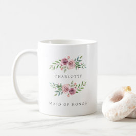 Romantic Pink Garland for Maid of Honor Kaffemugg