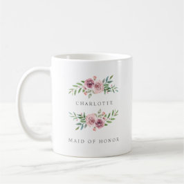 Romantic Pink Garland for Maid of Honor Kaffemugg