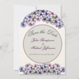 Romantic Poetic Lilac Watercolor Blommigt Bröllop Inbjudningar