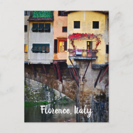 Romantic Ponte Vecchio i Florens, Italien Vykort